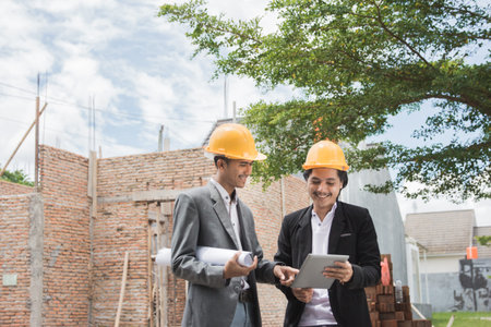 designers discussing construction plan