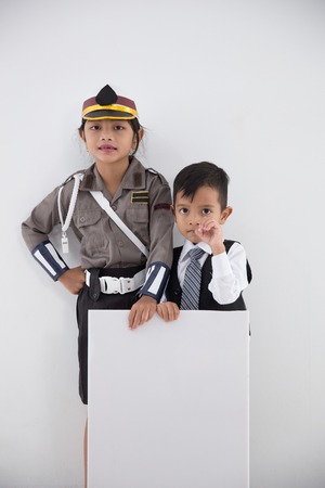 little kid profession uniformの写真素材