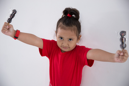 pretty little girl smilingの写真素材