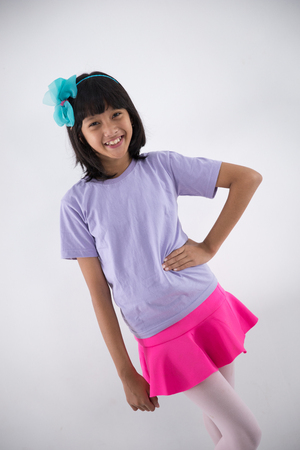 pretty little girl smilingの写真素材