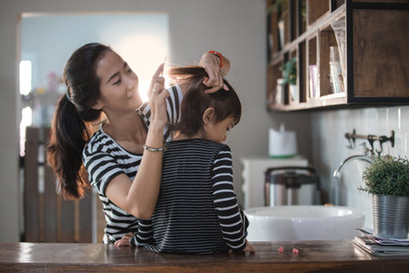mum and daughter caring