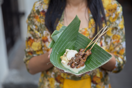 sate ayam. chicken skewerの写真素材