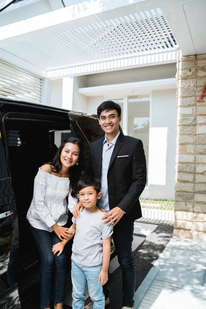 couple business family with their kid