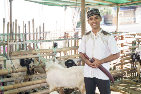 man butcher and also a seller of goat and cow