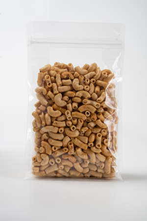 blank snack standing pouch mockupの写真素材