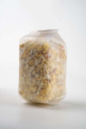 blank standing pouch mockupの写真素材