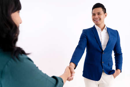 Portrait of a happy business partner.の写真素材