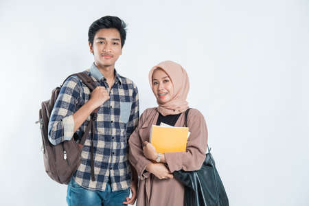 Asian students close up background.の写真素材