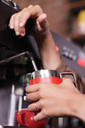 barista process making coffee concept.の写真素材