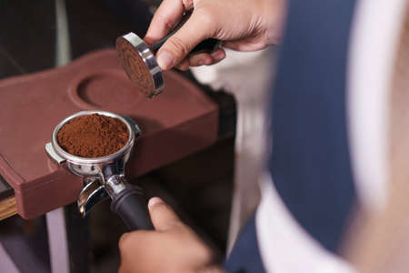 barista process making coffee concept.の写真素材
