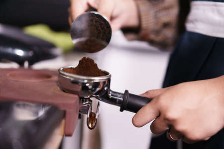 barista process making coffee concept.の写真素材