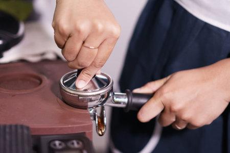 barista process making coffee concept.の写真素材
