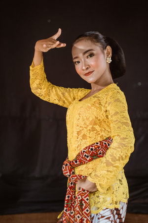 portrait of a traditional javanese dancers