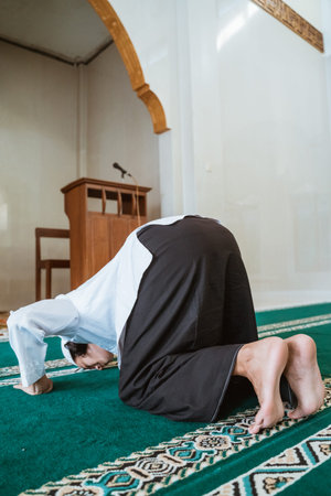 Man muslim doing prayer