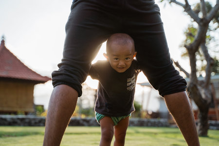 Little boy enjoyed playing