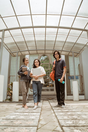 Portrait happy and smiling studentの写真素材