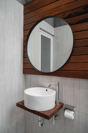 toilet sit and partition glass for shower bathroomの写真素材