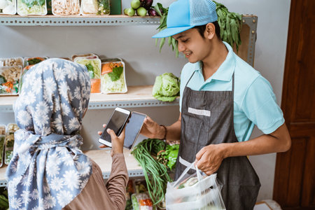 Customers use the barcode scanning facility using their cellphones