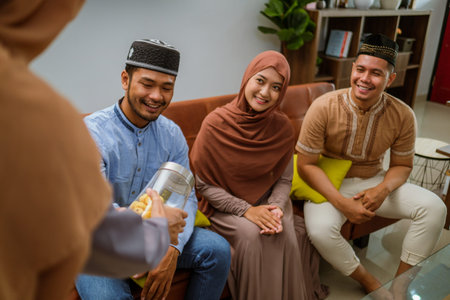 visiting friend and family during eid mubarak islamic day