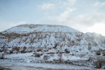 beautiful portrait of a valley in cappadocia turkeyの写真素材
