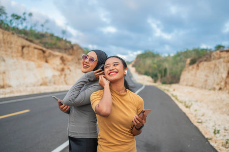 potrait of two women wearing sportswear outdoor