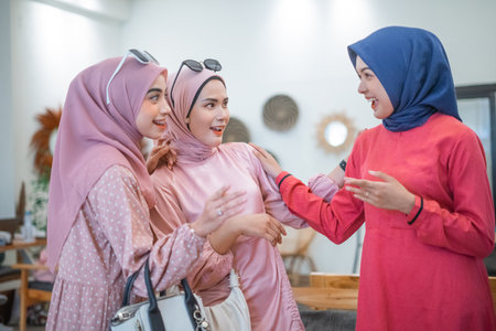 A vibrant group of diverse women joyfully enjoying each others company and unique stylesの写真素材