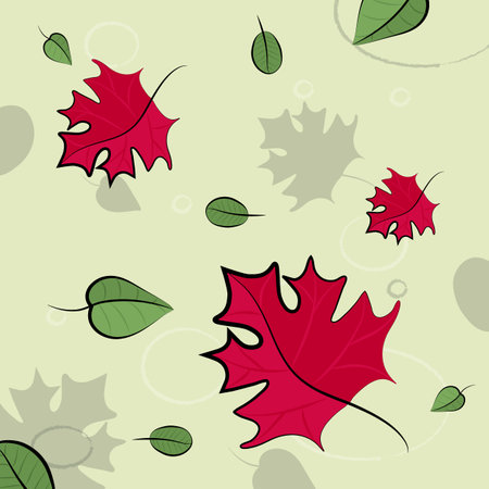 Autumn Pattern. Stock graphics. Abstract Leaves vectorのイラスト素材