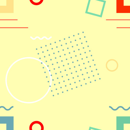 seamless pattern memphis style vectorのイラスト素材
