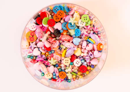 a colorful bead  cute bead diy の写真素材