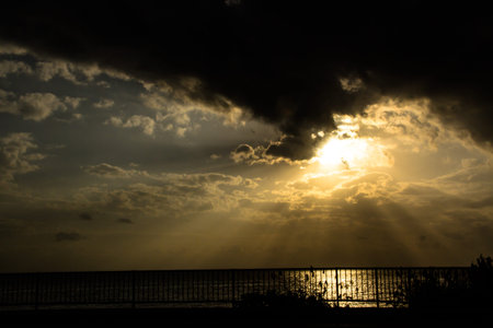 Beatiful sunset okinawa , japan