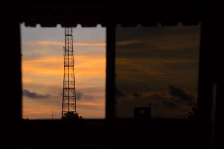 This is a very beautiful morning from my room.の写真素材