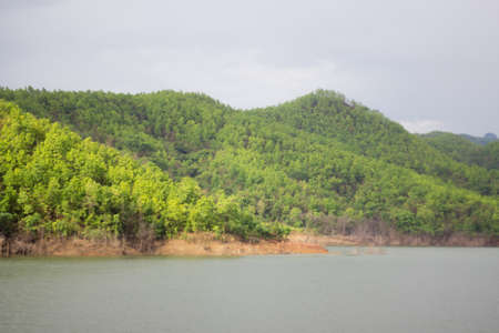 The abundant reservoir in northern Thailand.の写真素材