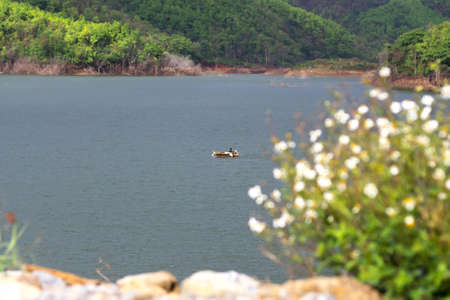 The abundant reservoir in northern Thailand.の写真素材