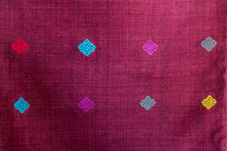 beautiful Thai weave fabric in the norte of Thailand.の写真素材