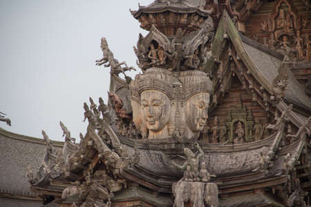 The once of bigest handwork wood building in the world.の写真素材