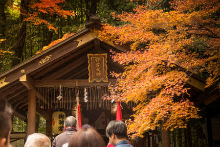 Japanese people make merit at the shrine in Kyoto , Japan. December 2015のeditorial素材
