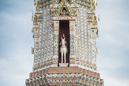 Wat Arun temple. The famous temple in Bangkok ,Thailand. Renovated in 2017.の写真素材