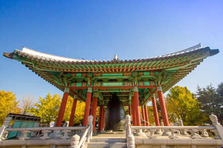 The beautiful Korea style building in Busan , Korea.のeditorial素材