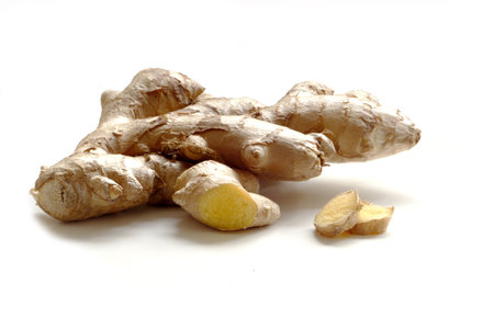 Ginger root, isolated on white background