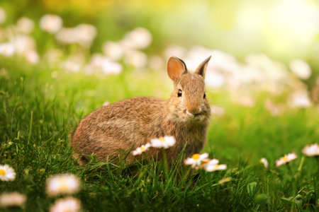 wild bunny in the meadow