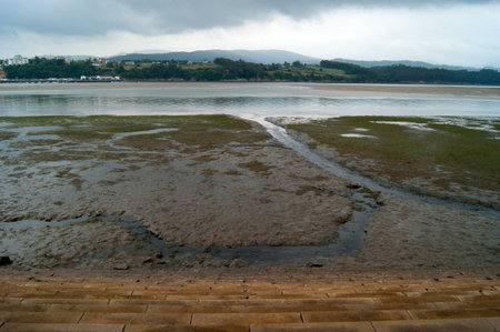 A beach in the town of Ribadeo