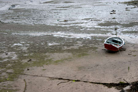 A beach in the town of Ribadeoの写真素材
