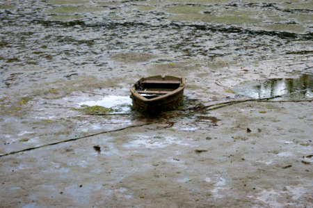 A beach in the town of Ribadeoの写真素材