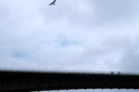 Bridge over riverの写真素材