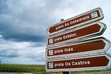 Green rural landscape in Galiciaの写真素材