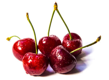 Fresh juicy cherriesの写真素材