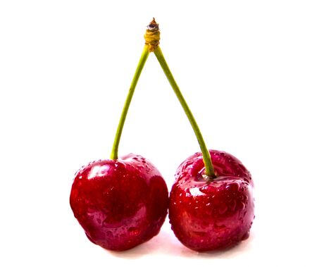 Fresh juicy cherriesの写真素材