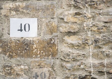 House number 40 sign.の写真素材