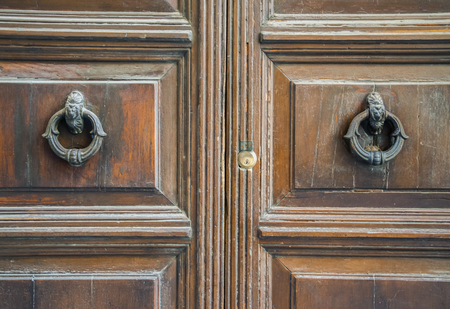 Details of an ancient Italian door.の写真素材