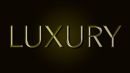 Written LUXURY vector on black background.の写真素材